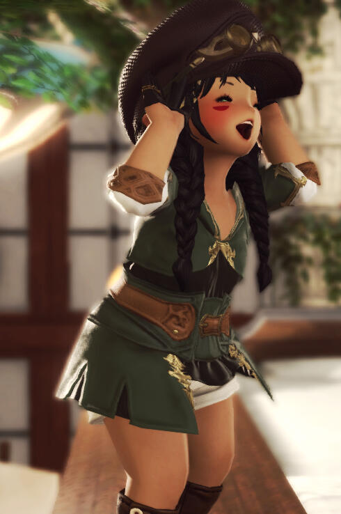 happy hat-grabbing chamu